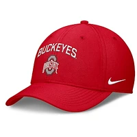 Men's Nike Scarlet Ohio State Buckeyes 2025 On-Field Rise Performance Flex Hat