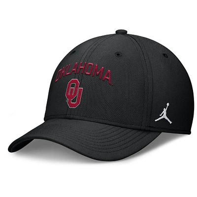 Men's Jordan Brand Black Oklahoma Sooners 2025 On-Field Rise Performance Flex Hat
