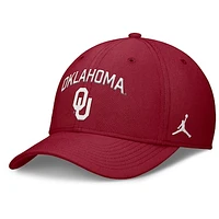 Men's Jordan Brand Crimson Oklahoma Sooners 2025 On-Field Rise Performance Flex Hat