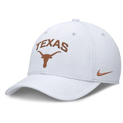 Men's Nike White Texas Longhorns 2025 On-Field Rise Performance Flex Hat