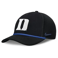 Men's Nike Black Duke Blue Devils Rise Primetime Trucker Adjustable Hat