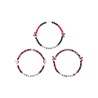 FOCO Atlanta Braves 3-Pack Friendship Bracelet Set