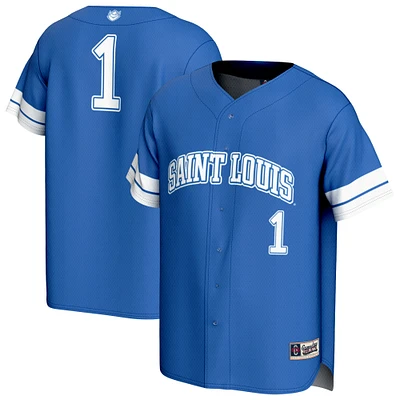 Unisex GameDay Greats #1 Blue Saint Louis Billikens Lightweight Collegiate Baseball Fashion Jersey