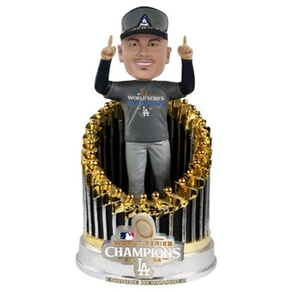 FOCO Enrique Hernandez Los Angeles Dodgers 2024 World Series Champions 8" Fanatics Exclusive Player In Trophy Bobblehead