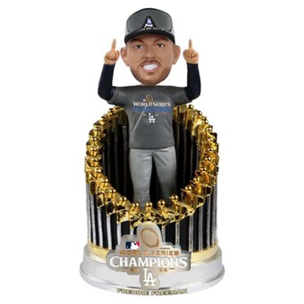 FOCO Freddie Freeman Los Angeles Dodgers 2024 World Series Champions 8" Fanatics Exclusive Player In Trophy Bobblehead