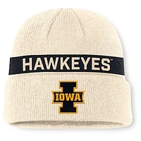 Men's Nike Natural Iowa Hawkeyes Peak Primetime Utility Cuffed Knit Hat