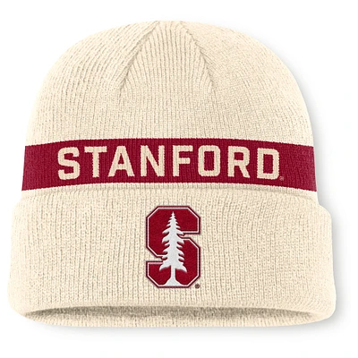 Men's Nike Natural Stanford Cardinal Peak Primetime Utility Cuffed Knit Hat