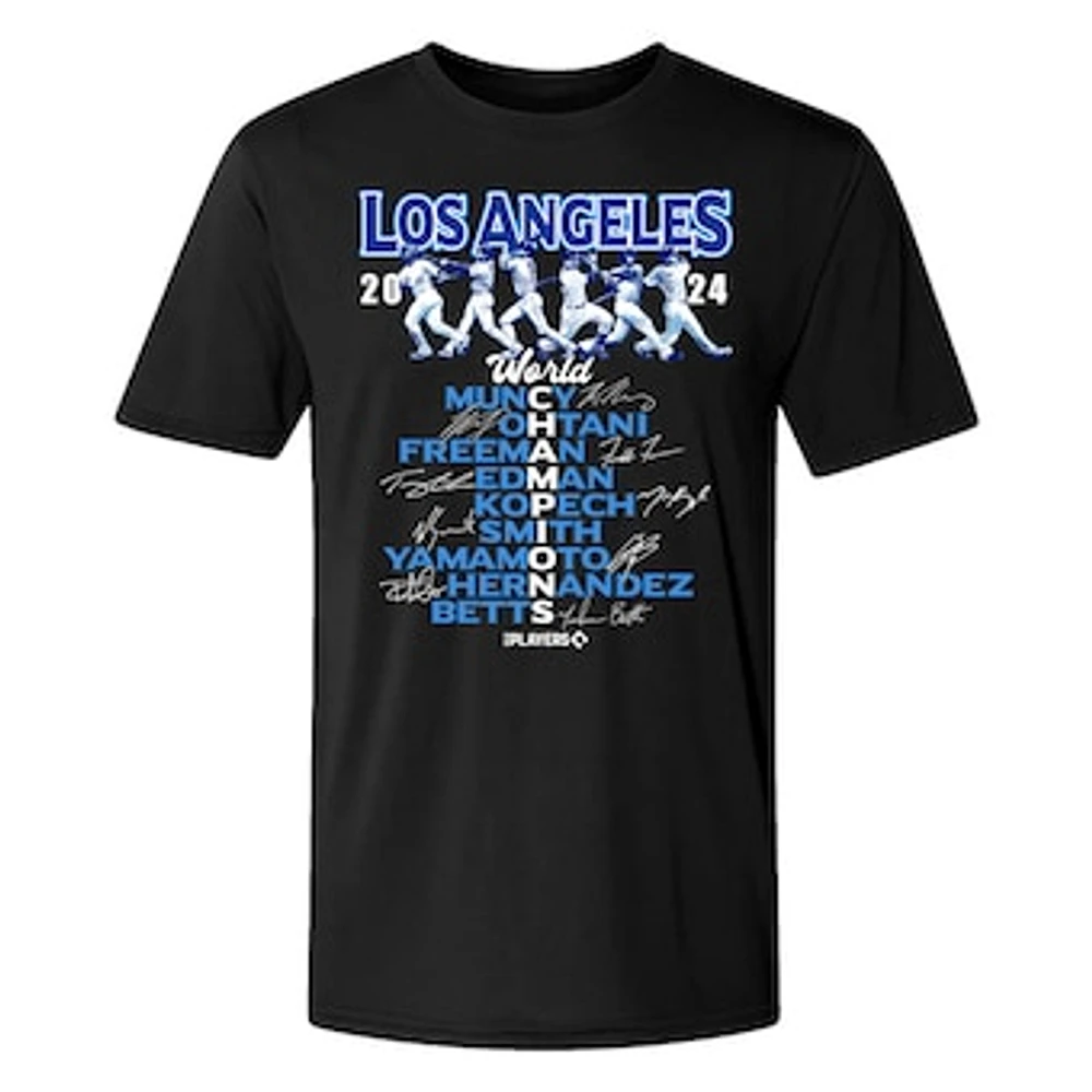 Men's  Black Los Angeles Dodgers 2024 World Series Champions Player Graphic T-Shirt