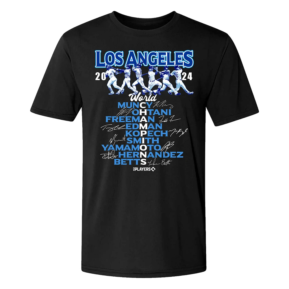 Men's  Black Los Angeles Dodgers 2024 World Series Champions Player Graphic T-Shirt