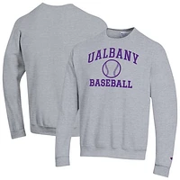 Men's Champion UAlbany Great Danes Baseball Icon Powerblend Crewneck Sweatshirt