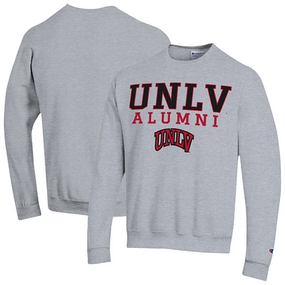 Men's Champion Gray UNLV Rebels Alumni Arched Pullover Sweatshirt