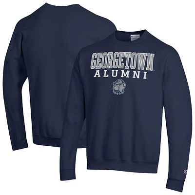 Men's Champion Navy Georgetown Hoyas Alumni Arched Pullover Sweatshirt