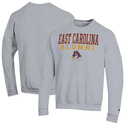 Men's Champion Gray ECU Pirates Alumni Arched Pullover Sweatshirt