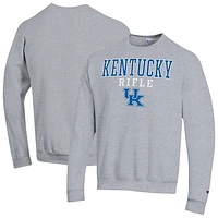 Men's Champion  Gray Kentucky Wildcats Powerblend Crewneck Pullover Sweatshirt