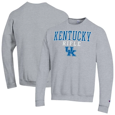 Men's Champion  Gray Kentucky Wildcats Powerblend Crewneck Pullover Sweatshirt