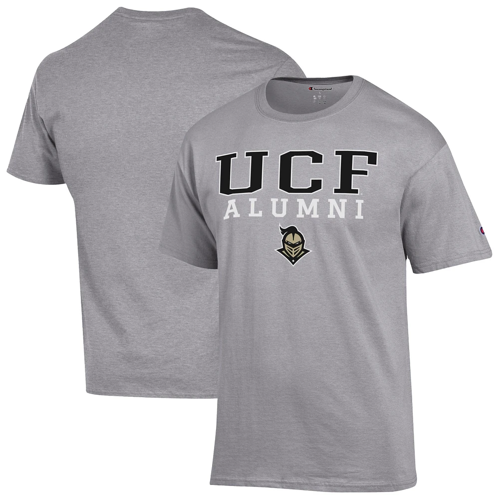 Men's Champion Gray UCF Knights Stacked Alumni T-Shirt