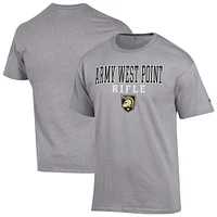 Men's Champion  Gray Army Black Knights Stacked Rifle T-Shirt
