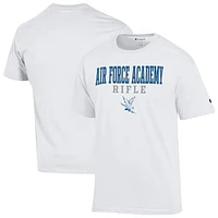 Men's Champion  White Air Force Falcons Stacked Rifle T-Shirt