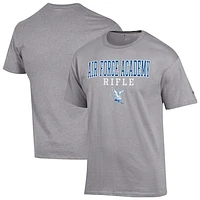 Men's Champion  Gray Air Force Falcons Stacked Rifle T-Shirt