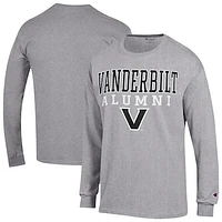 Men's Champion Vanderbilt Commodores Stacked Alumni Long Sleeve T-Shirt