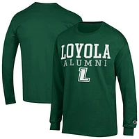 Men's Champion Loyola Greyhounds Stacked Alumni Long Sleeve T-Shirt