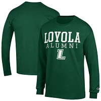 Men's Champion Loyola Greyhounds Stacked Alumni Long Sleeve T-Shirt