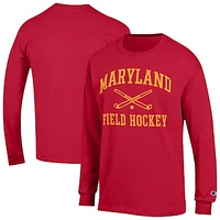 Men's Champion Maryland Terrapins Field Hockey Icon Long Sleeve T-Shirt