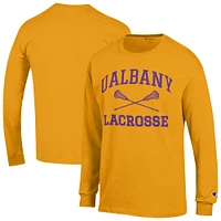 Men's Champion UAlbany Great Danes Icon Lacrosse Long Sleeve T-Shirt