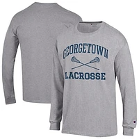 Men's Champion  Gray Georgetown Hoyas Long Sleeve T-Shirt