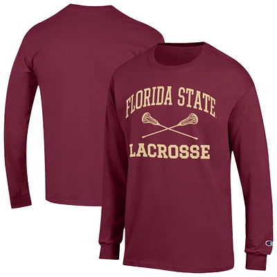 Men's Champion Florida State Seminoles Icon Lacrosse Long Sleeve T-Shirt