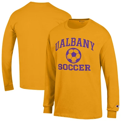 Men's Champion UAlbany Great Danes Icon Soccer Long Sleeve T-Shirt