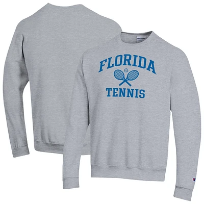 Men's Champion Gray Florida Gators Tennis Icon Powerblend Pullover Sweatshirt
