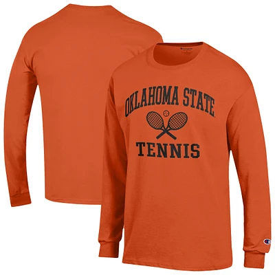 Men's Champion Oklahoma State Cowboys Tennis Icon Long Sleeve T-Shirt