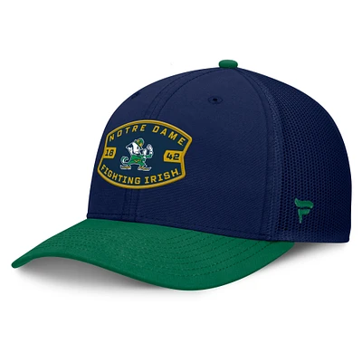Men's Fanatics Navy/Kelly Green Notre Dame Fighting Irish Adapt Adjustable Trucker Hat