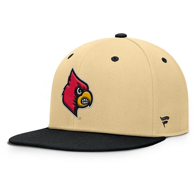 Men's Fanatics Gold/Black Louisville Cardinals Balance Fitted Hat