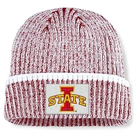 Men's Fanatics  Cardinal/White Iowa State Cyclones Haze Cuffed Knit Hat