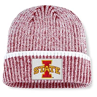Men's Fanatics  Cardinal/White Iowa State Cyclones Haze Cuffed Knit Hat