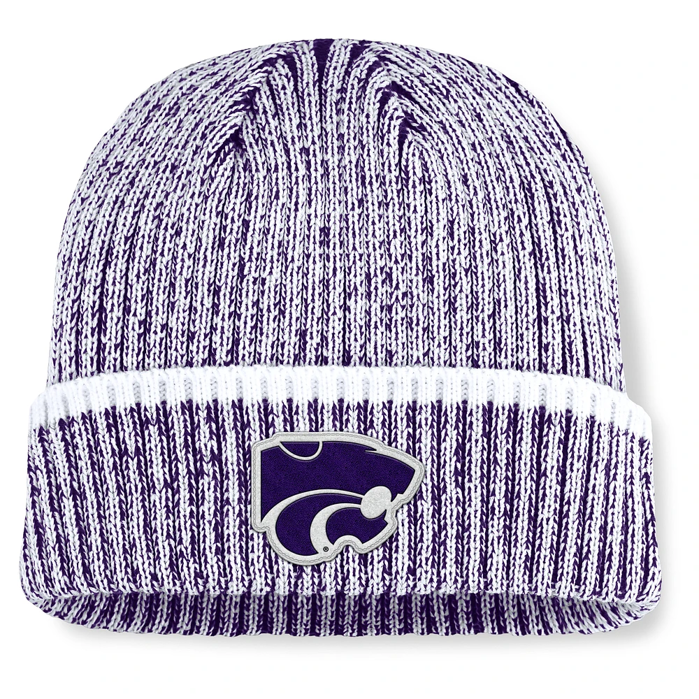 Men's Fanatics Purple/White Kansas State Wildcats Haze Cuffed Knit Hat