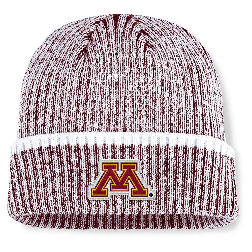 Men's Fanatics Maroon/White Minnesota Golden Gophers Haze Cuffed Knit Hat