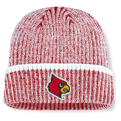 Men's Fanatics  Red/White Louisville Cardinals Haze Cuffed Knit Hat