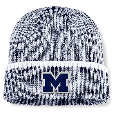 Men's Fanatics  Navy/White Michigan Wolverines Haze Cuffed Knit Hat