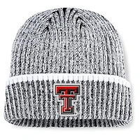 Men's Fanatics  Black/White Texas Tech Red Raiders Haze Cuffed Knit Hat