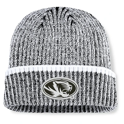 Men's Fanatics  Black/White Missouri Tigers Haze Cuffed Knit Hat