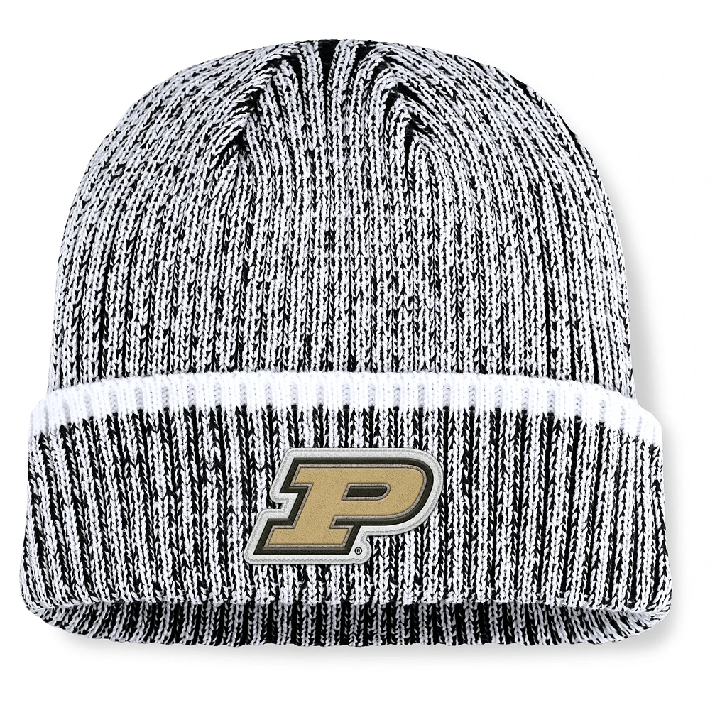 Men's Fanatics Black/White Purdue Boilermakers Haze Cuffed Knit Hat