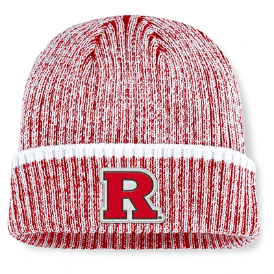 Men's Fanatics  Scarlet/White Rutgers Scarlet Knights Haze Cuffed Knit Hat