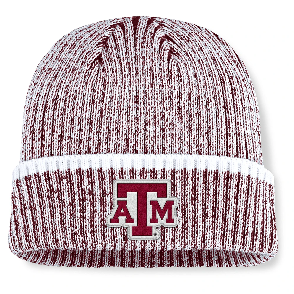 Men's Fanatics Maroon/White Texas A&M Aggies Haze Cuffed Knit Hat