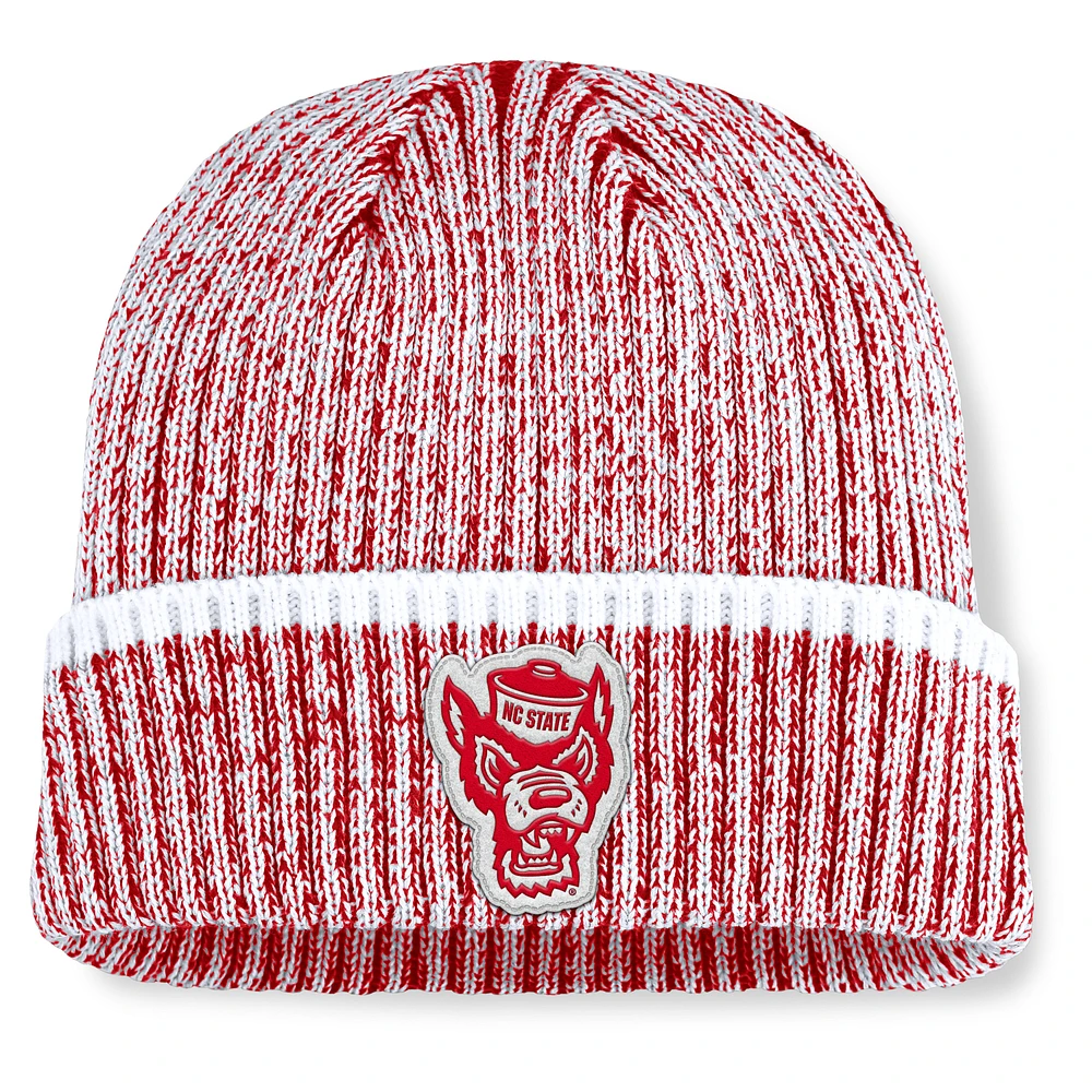 Men's Fanatics Red/White NC State Wolfpack Haze Cuffed Knit Hat