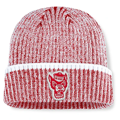 Men's Fanatics  Red/White NC State Wolfpack Haze Cuffed Knit Hat