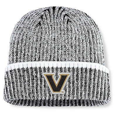 Men's Fanatics  Black/White Vanderbilt Commodores Haze Cuffed Knit Hat