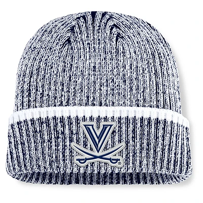 Men's Fanatics  Navy/White Virginia Cavaliers Haze Cuffed Knit Hat